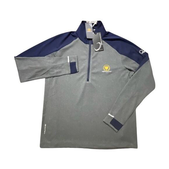 NWT Zero Restriction Pullover Mens Medium Presidents Cup Quail Hollow 1/4 Zip